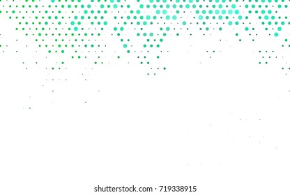 Dark Black vector illustration which consist of circles. Dotted gradient design for your business. Creative geometric background in halftone style with colored spots.