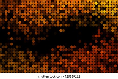 Dark Black vector illustration which consist of circles. Dotted gradient design for your business. Creative geometric background in halftone style with colored spots.