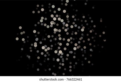 Dark Black vector illustration which consist of circles. Dotted gradient design for your business. Creative geometric background in halftone style with colored spots.