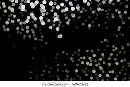 Dark Black vector illustration which consist of circles. Dotted gradient design for your business. Creative geometric background in halftone style with colored spots.