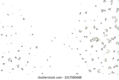 Dark Black vector layout with banking symbols. Blurred design in with symbols of EUR, USD, JPY. The pattern can be used as ads, poster, banner for payments.
