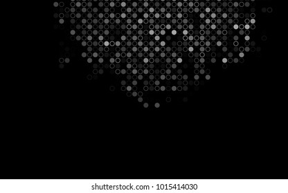 Dark Black vector  layout with circle shapes. Abstract illustration with colored bubbles in nature style. Beautiful design for your business natural advert.