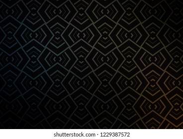 Dark Black vector layout with flat lines. Lines on blurred abstract background with gradient. Backdrop for TV commercials.