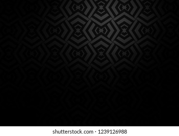Dark Black vector layout with flat lines. Lines on blurred abstract background with gradient. Pattern for ads, posters, banners.