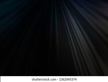 Dark Black vector layout with flat lines. Shining colored illustration with narrow lines. Pattern for websites, landing pages.