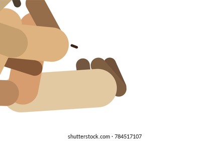 Dark Black vector layout with flat lines. Capsules on blurred abstract background with gradient. The pattern can be used for websites.