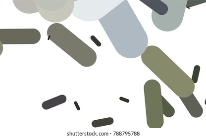 Dark Black vector layout with flat lines. Shining colored illustration with rounded stripes. Smart design for your business advert.