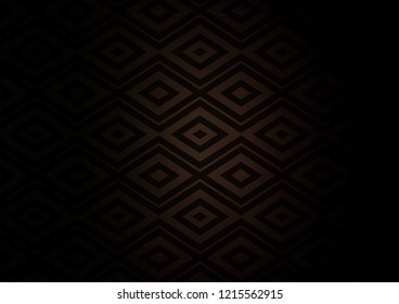Dark Black vector layout with lines, rectangle. Colorful decorative design in simple style with lines, rhombuses. Pattern for business booklets, leaflets.