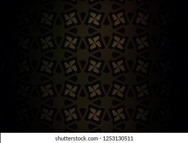 Dark Black vector layout with lines, rectangles. Lines, rhombus with colorful gradient. Pattern for busines ad, booklets, leaflets