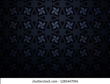 Dark Black vector layout with lines, rectangles. Lines, rhombus with colorful gradient. Smart design for your business advert.