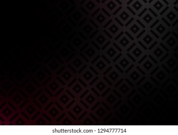 Dark Black vector layout with lines, rectangle. Modern geometric abstract illustration with lines, squares. Pattern for ads, posters, banners.