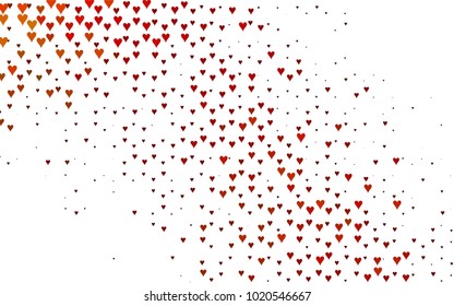 Dark Black vector lovely background with hearts. Valentines greeting card with cute hearts. Abstract pattern for your design, website, ad.