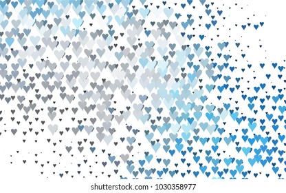 Dark Black vector lovely background with hearts. Valentines greeting card with cute hearts. Abstract pattern for your design, website, ad.