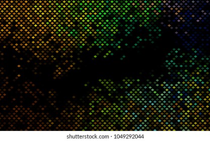 Dark Black vector low poly background. A sample with a polygonal design. Illustration in polygonal style with repeating squares