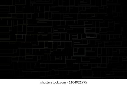 Dark Black vector low poly background. A sample with a polygonal design. Illustration in polygonal style with repeating squares