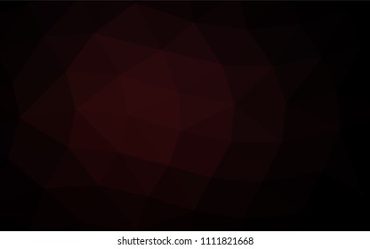 Dark Black vector low poly background. Geometric illustration in Origami style with gradient.  Triangular pattern for your business design.