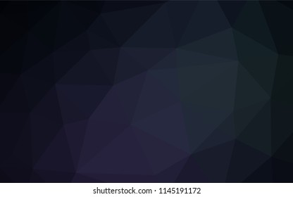 Dark Black vector low poly cover. An elegant bright illustration with gradient. A completely new template for your business design.