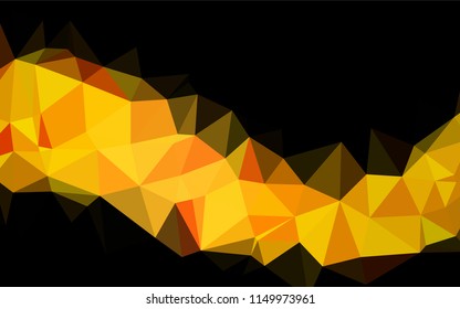Dark Black vector low poly texture. Colorful abstract illustration with gradient. Brand new style for your business design.
