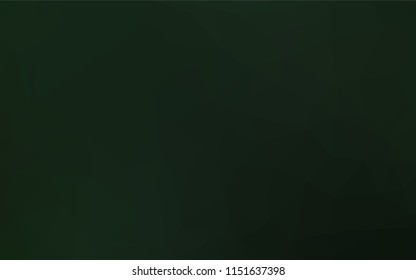 Dark Black vector low poly cover. Brand new colored illustration in blurry style with gradient. The best triangular design for your business.