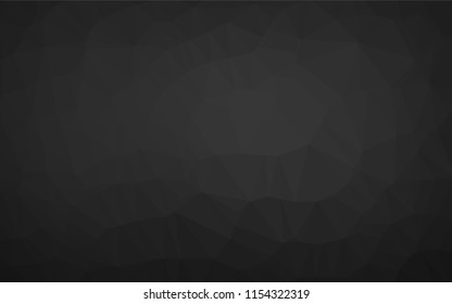 Dark Black vector low poly cover. A sample with polygonal shapes. The elegant pattern can be used as part of a brand book.