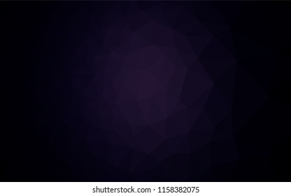 Dark Black vector low poly texture. Colorful illustration in abstract style with gradient. The textured pattern can be used for background.