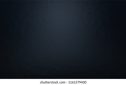 Dark Black vector low poly texture. Glitter abstract illustration with an elegant design. Triangular pattern for your business design.