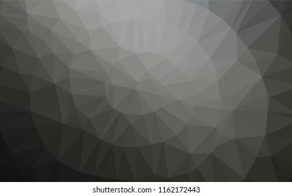 Dark Black vector low poly layout. Shining illustration, which consist of triangles. A completely new design for your business.