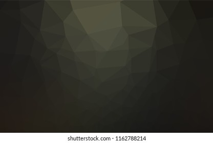 Dark Black vector low poly cover. Shining colored illustration in a Brand new style. The polygonal design can be used for your web site.