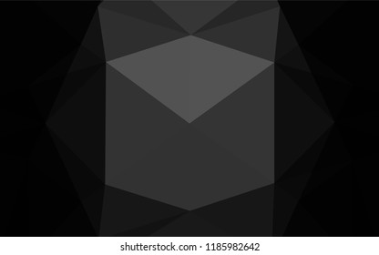 Dark Black vector low poly layout. Brand new colored illustration in blurry style with gradient. The template can be used as a background for cell phones.