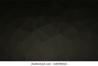 Dark Black vector low poly cover. Glitter abstract illustration with an elegant design. Brand new design for your business.