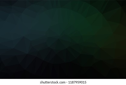 Dark Black vector low poly layout. Modern geometrical abstract illustration with gradient. The completely new template can be used for your brand book.