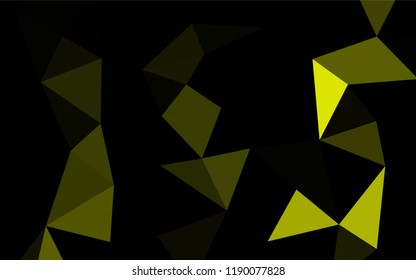 Dark Black vector low poly layout. Modern geometrical abstract illustration with gradient. A completely new template for your business design.