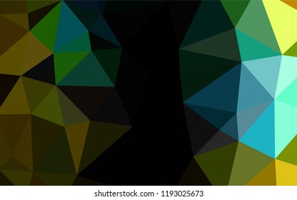 Dark Black vector low poly texture. Shining colored illustration in a Brand new style. Brand new design for your business.