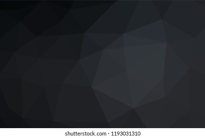 Dark Black vector low poly cover. An elegant bright illustration with gradient. Brand new style for your business design.