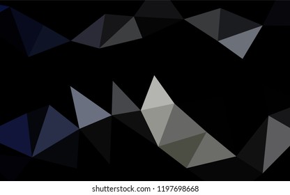 Dark Black vector low poly layout. Colorful illustration in abstract style with gradient. A completely new template for your business design.