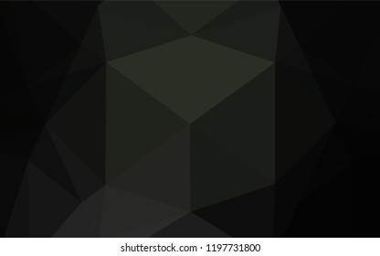 Dark Black vector low poly layout. An elegant bright illustration with gradient. Brand new style for your business design.