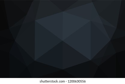 Dark Black vector low poly layout. Brand new colored illustration in blurry style with gradient. A completely new template for your business design.