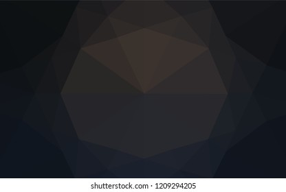 Dark Black vector low poly layout. Colorful illustration in abstract style with gradient. The best triangular design for your business.