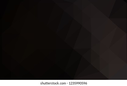 Dark Black vector low poly texture. A completely new color illustration in a vague style. Elegant pattern for a brand book.
