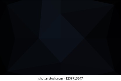 Dark Black vector low poly cover. Modern geometrical abstract illustration with gradient. A completely new template for your business design.