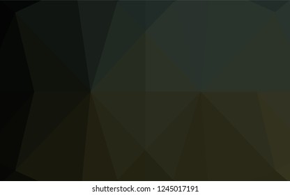 Dark Black vector low poly cover. Creative geometric illustration in Origami style with gradient. Brand new design for your business.