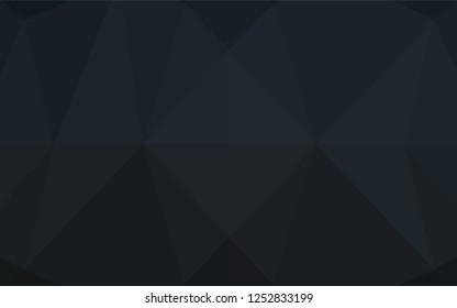 Dark Black vector low poly layout. A sample with polygonal shapes. Brand new design for your business.