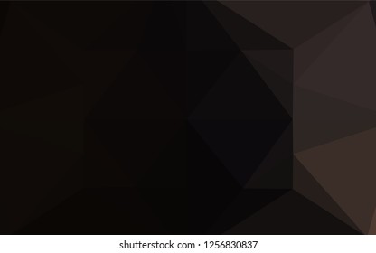 Dark Black vector low poly layout. Creative illustration in halftone style with gradient. The elegant pattern can be used as part of a brand book.