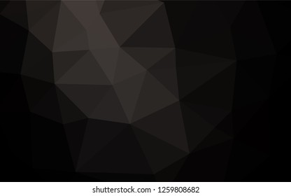 Dark Black vector low poly layout. An elegant bright illustration with gradient. The textured pattern can be used for background.