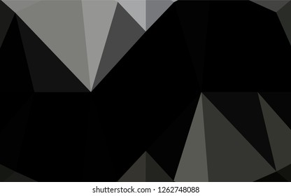 Dark Black vector low poly texture. Colorful illustration in abstract style with gradient. Brand new design for your business.