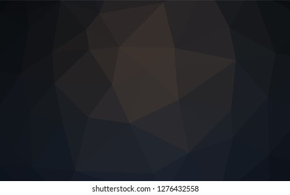 Dark Black vector low poly texture. Geometric illustration in Origami style with gradient.  The textured pattern can be used for background.