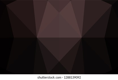 Dark Black vector low poly cover. A completely new color illustration in a vague style. A new texture for your design.