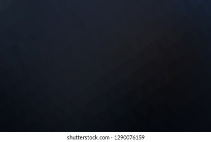 Dark Black vector low poly cover. Shining colored illustration in a Brand new style. Elegant pattern for a brand book.