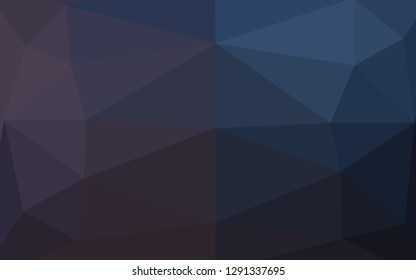 Dark Black vector low poly texture. A sample with polygonal shapes. Polygonal design for your web site.