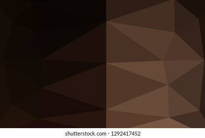 Dark Black vector low poly cover. A completely new color illustration in a vague style. Template for your brand book.